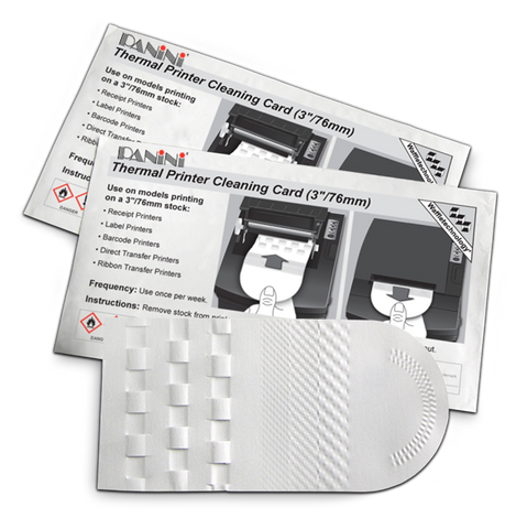 Thermal Printer Cleaning Card featuring Waffletechnology® (3"/76mm) (15 count)